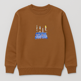 Brown Candle Terry Fabric Sweatshirt