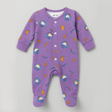 Purple Duck Print Romper For Winters