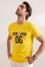 YELLOW "06" PRINT T-SHIRT FOR MEN