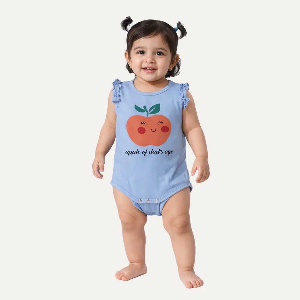 8 Colors Apple Print Half Body Romper For Summers
