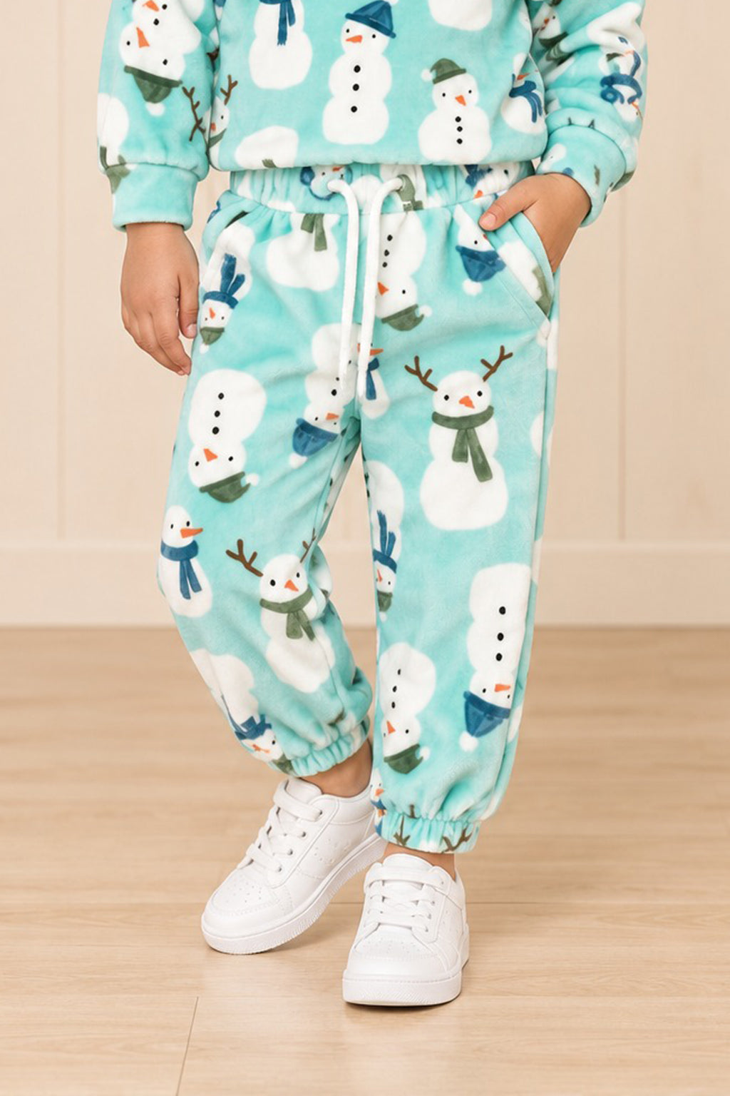 Blue Snow-Man Cozy Luxe Pajama