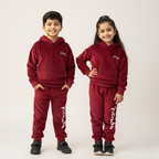 Maroon Panda Print Valour Fabric Suit For Winters