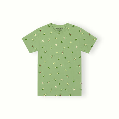 LIGHT GREEN AVACADO PRINT T-SHIRT FOR WOMEN