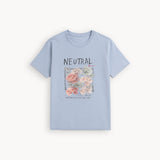 BLUE NEUTRAL PRINT T-SHIRT FOR WOMEN