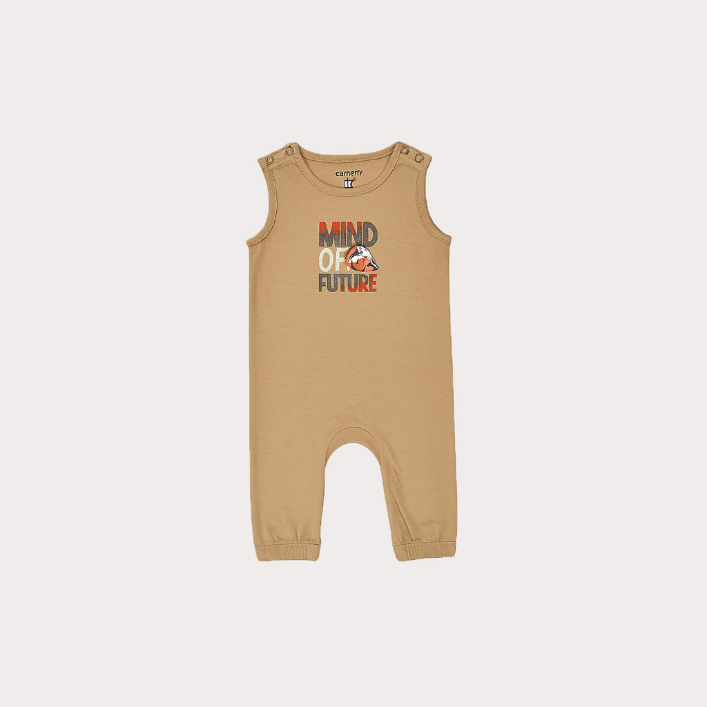 BEIGE MIND OF FUTURE PRINT HALF BODY ROMPER Main image