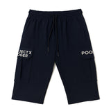 BLACK ROGER PRINT 3 QUARTER SHORTS FOR MENS