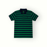 GREEN WITH NAVY BLUE STRIPES POLO FOR MEN