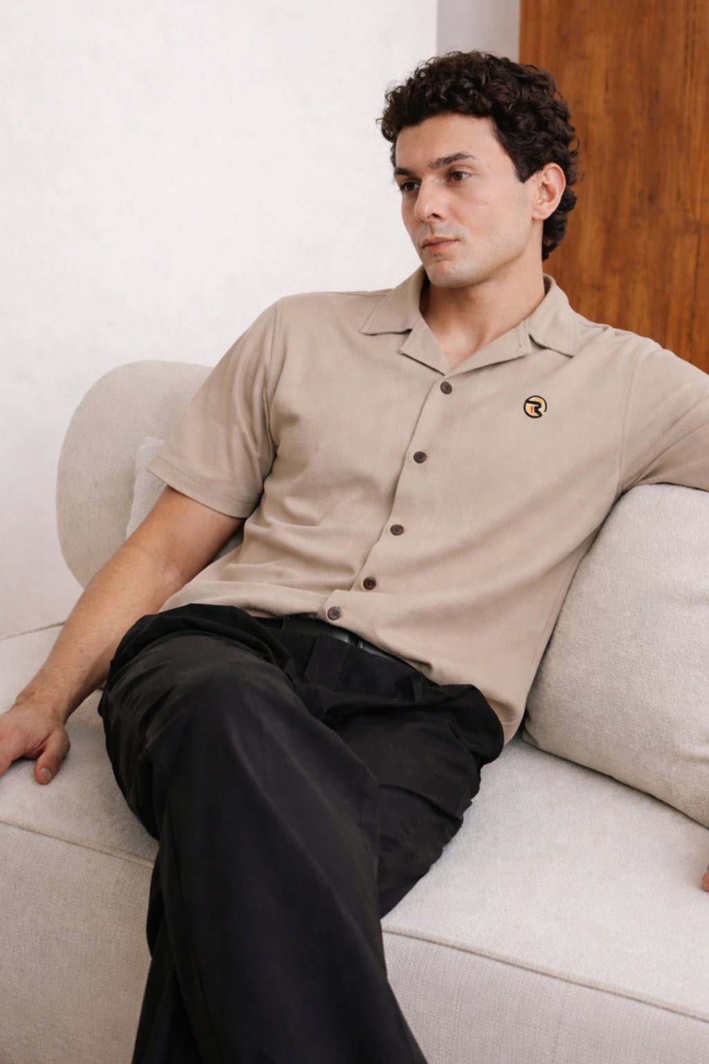 Light Brown-Premium Quality Half Sleeves Casual Shirt For Men