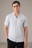 Light Grey Dri-Fit Half Sleeves Casual Shirt For Men