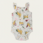 NEW OFF WHITE CHEETAH PRINTED ROMPER FOR GIRLS