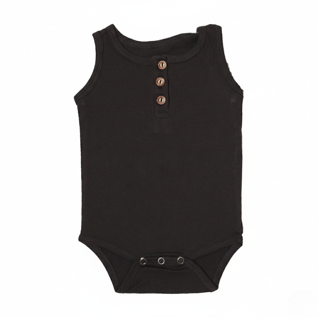 NEW DULL BLACK SLEEVE LESS WITH BUTTONS ROMPER Secondary image