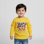 YELLOW LUCK PRINTED FULL SLEEVES T-SHIRT
