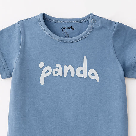 BLUE PANDA PRINT HALF BODY ROMPER