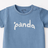 BLUE PANDA PRINT HALF BODY ROMPER