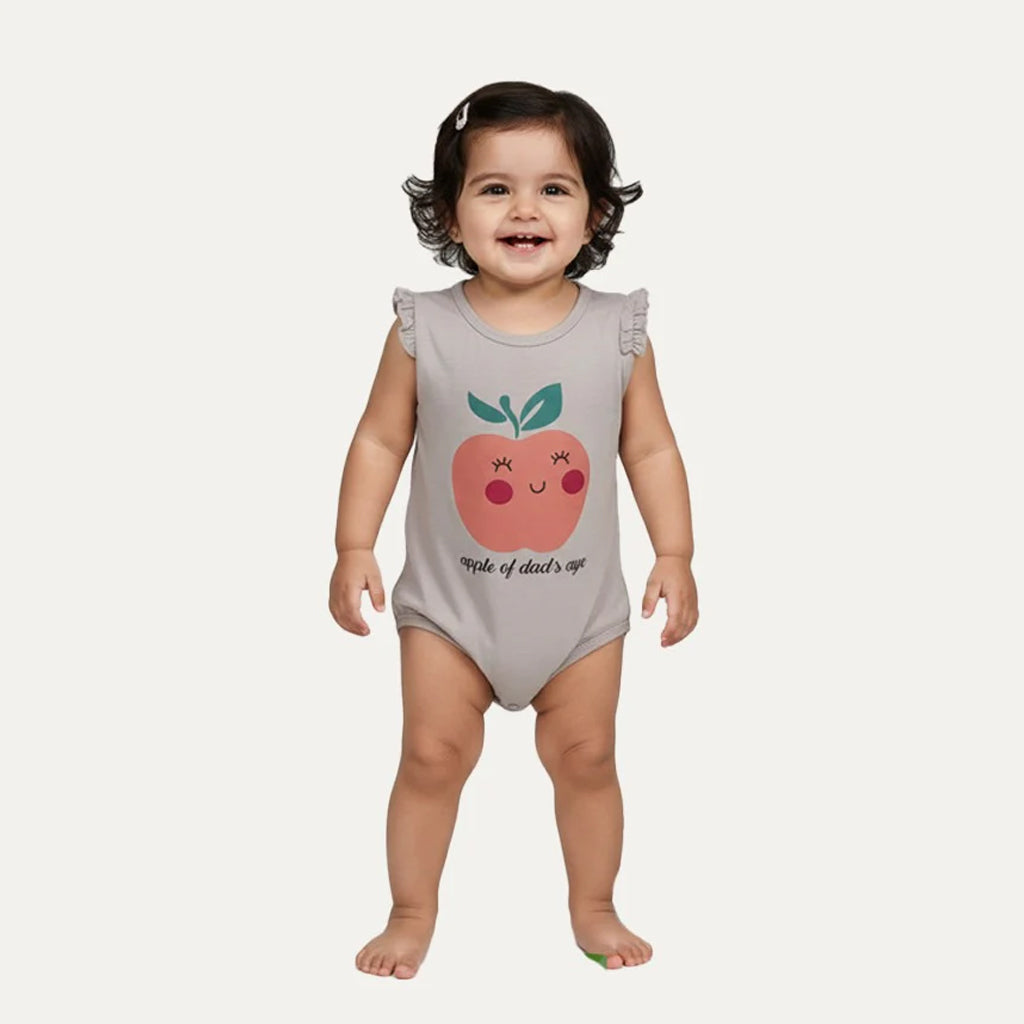 8 Colors Apple Print Half Body Romper For Summers