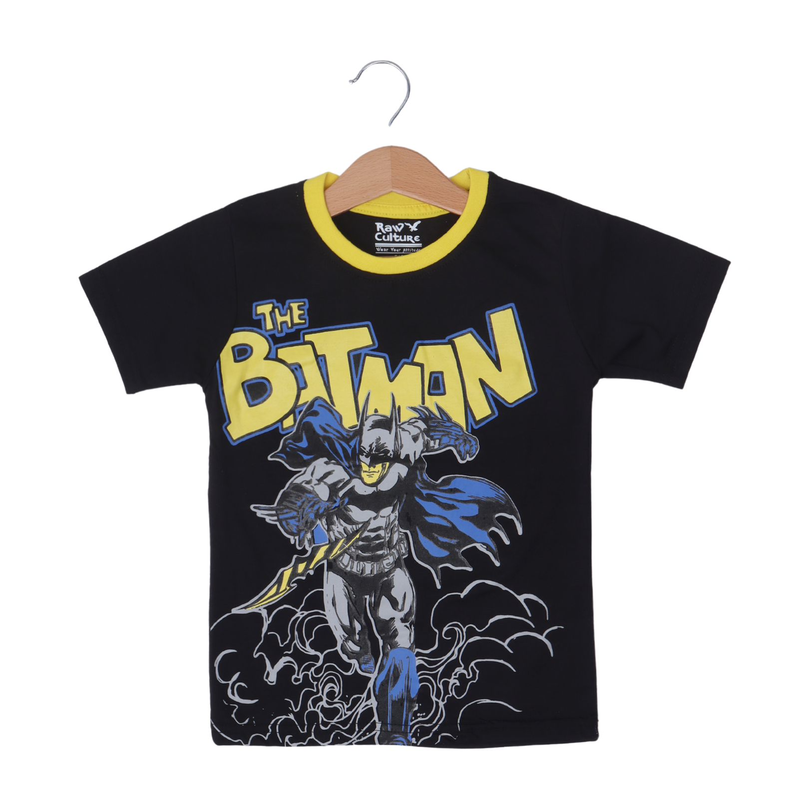 BLACK THE BATMAN PRINTED HALF SLEEVES T-SHIRT Secondary image