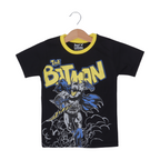 BLACK THE BATMAN PRINTED HALF SLEEVES T-SHIRT