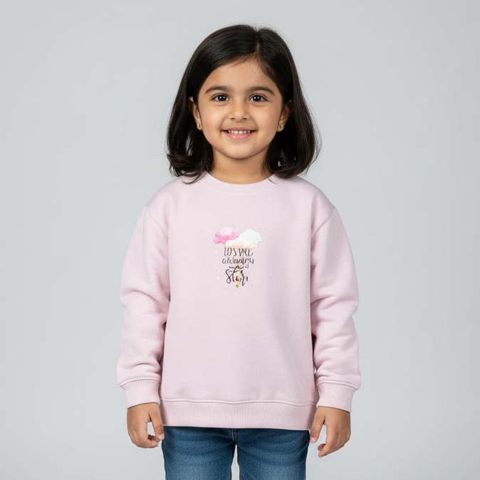 Purple Stars Fleece Fabric Sweatshirt