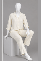 Skin Co-ord Ribbed Fabric Suit For Women