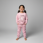 Pink Strawberry Print Fleece Fabric Suit For Winters