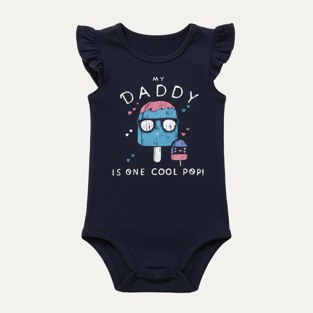 9 Colors Daddy Cool Pop Print Half Body Romper For Summers