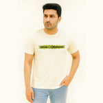 Load image into Gallery viewer, CREAM &quot;BREAK YOUR FEARNESS&quot; PRINT T-SHIRT FOR MEN
