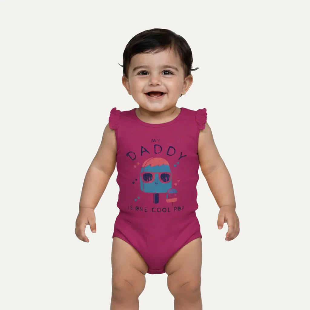 9 Colors Daddy Cool Pop Print Half Body Romper For Summers