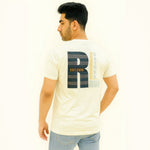 Load image into Gallery viewer, CREAM &quot;RAW CULTURE&quot; BACK PRINT T-SHIRT FOR MEN
