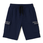 Load image into Gallery viewer, NAVY BLUE ROGER PRINT 3 QUARTER SHORTS FOR MENS
