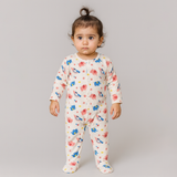 White Elephants Print Romper For Winters