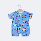BLUE SAILEROAD PRINT HALF BODY ROMPER