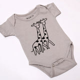 NEW LIGHT BROWN GIRAFFES PRINTED ROMPER