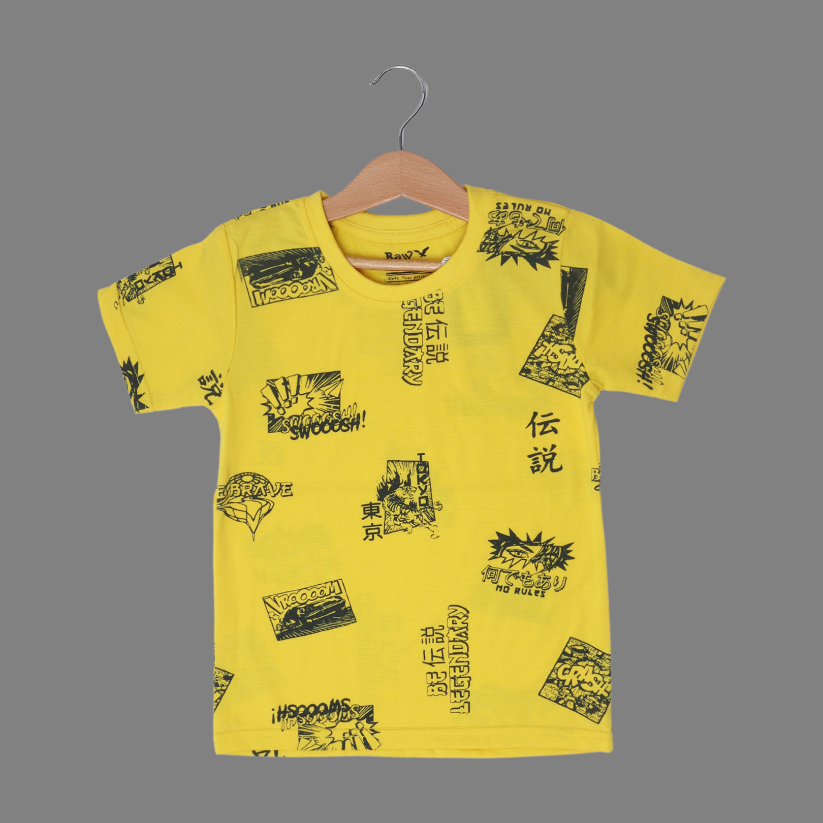 YELLOW BE LEGENDARY PRINTED HALF SLEEVES T-SHIRT Main image