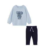 SKY BLUE KOALA WITH BLACK TROUSER PANTS WINTER SUIT UNISEX