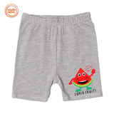 RED WATERMELON WITH GREY SHORTS PRINTED SUIT