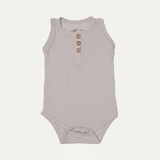 NEW LIGHT GREY SLEEVE LESS WITH BUTTONS ROMPER