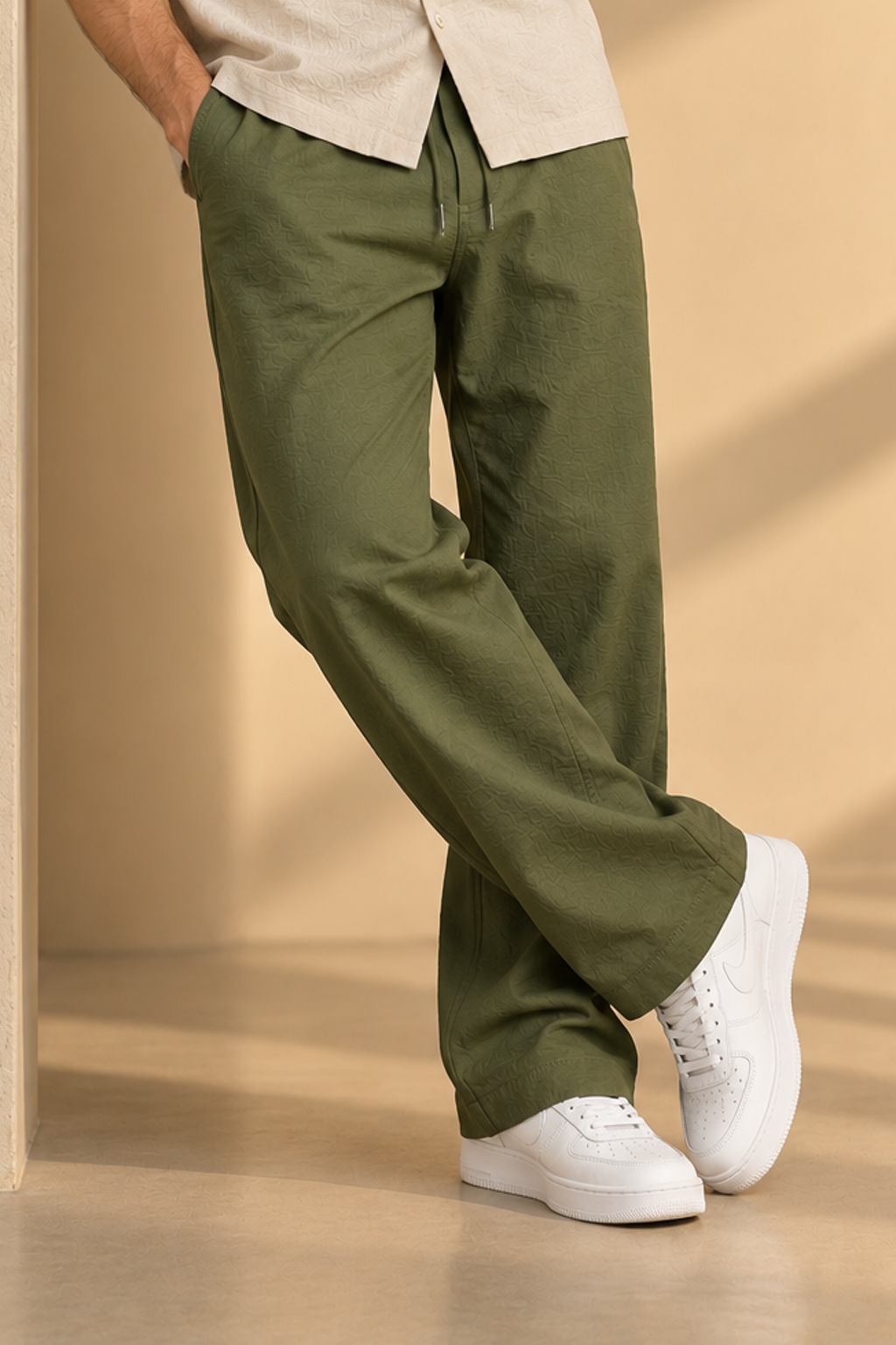 Olive Linora Fabric Trouser