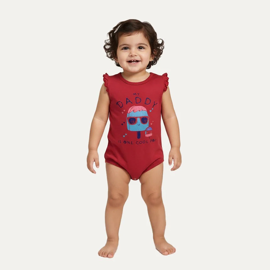 9 Colors Daddy Cool Pop Print Half Body Romper For Summers