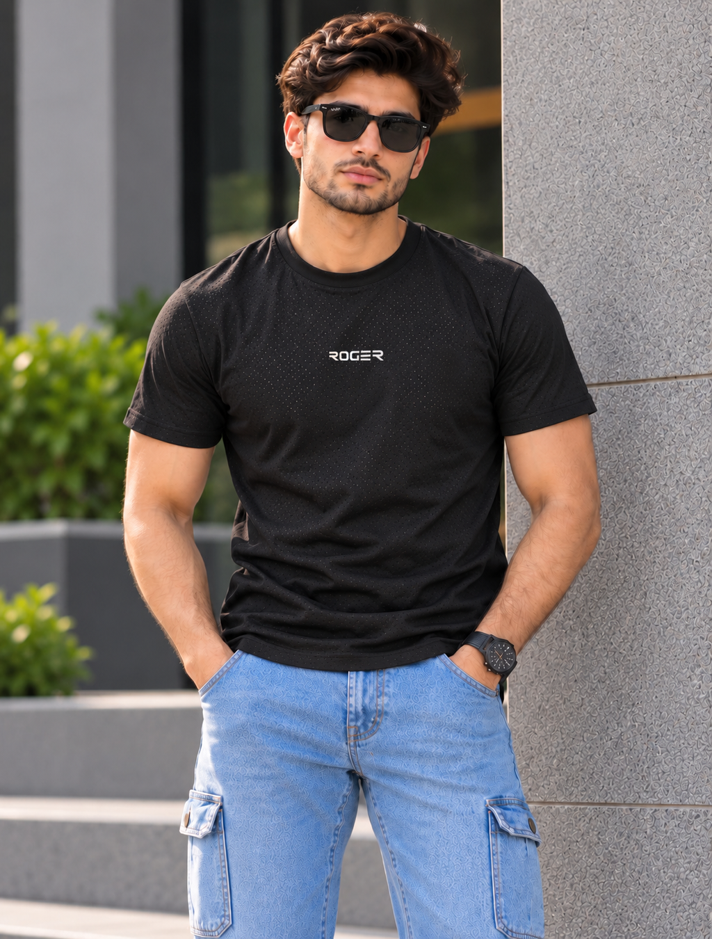 Black MicroVent Dri-Fit Fabric T-Shirt