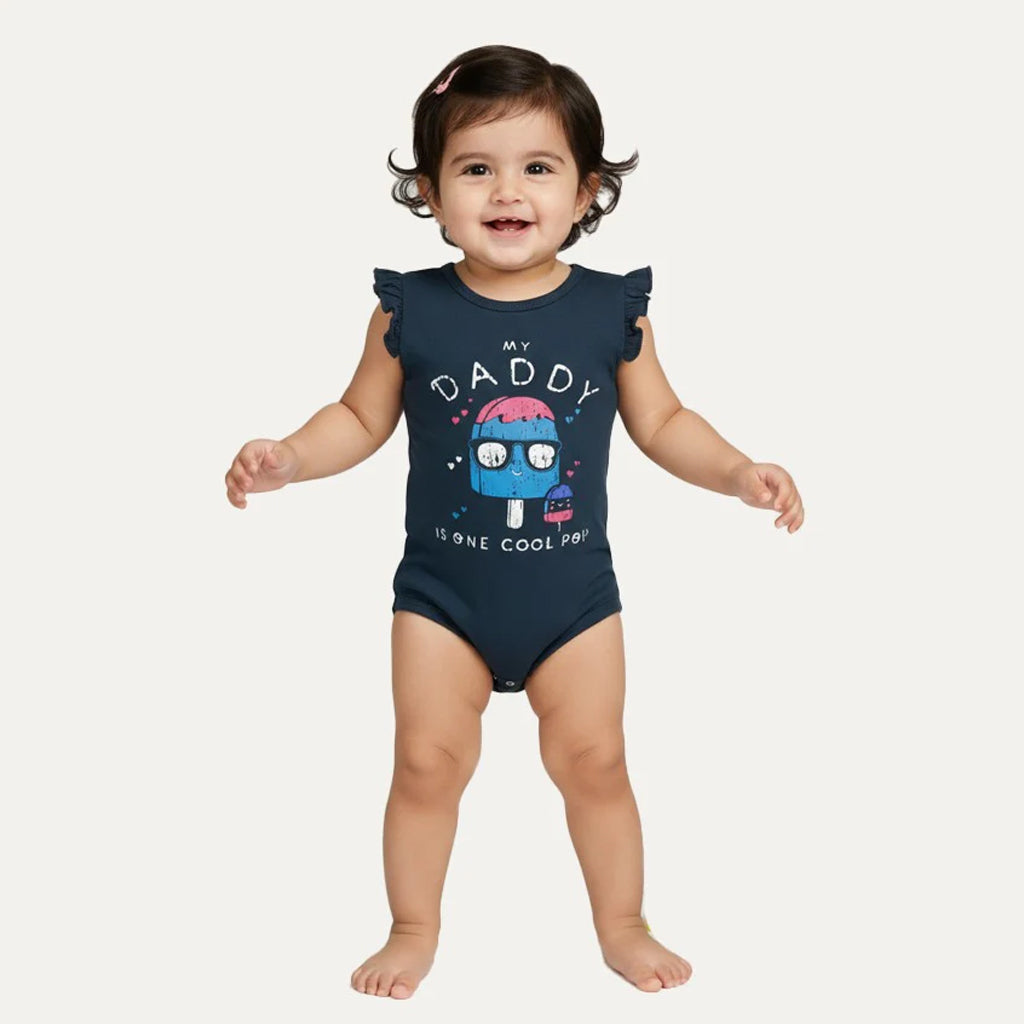 9 Colors Daddy Cool Pop Print Half Body Romper For Summers