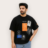 BLACK "DO YOUR JOBS" PRINT T-SHIRT FOR MEN