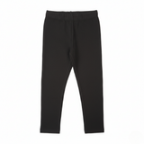 BLACK PLAIN NARROW HEAVY RIBBED FABRIC TROUSER PAJAMA
