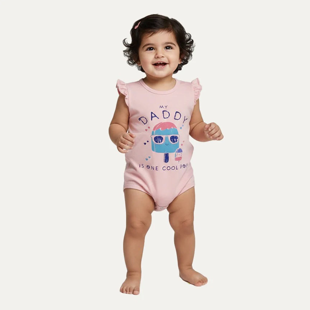 9 Colors Daddy Cool Pop Print Half Body Romper For Summers
