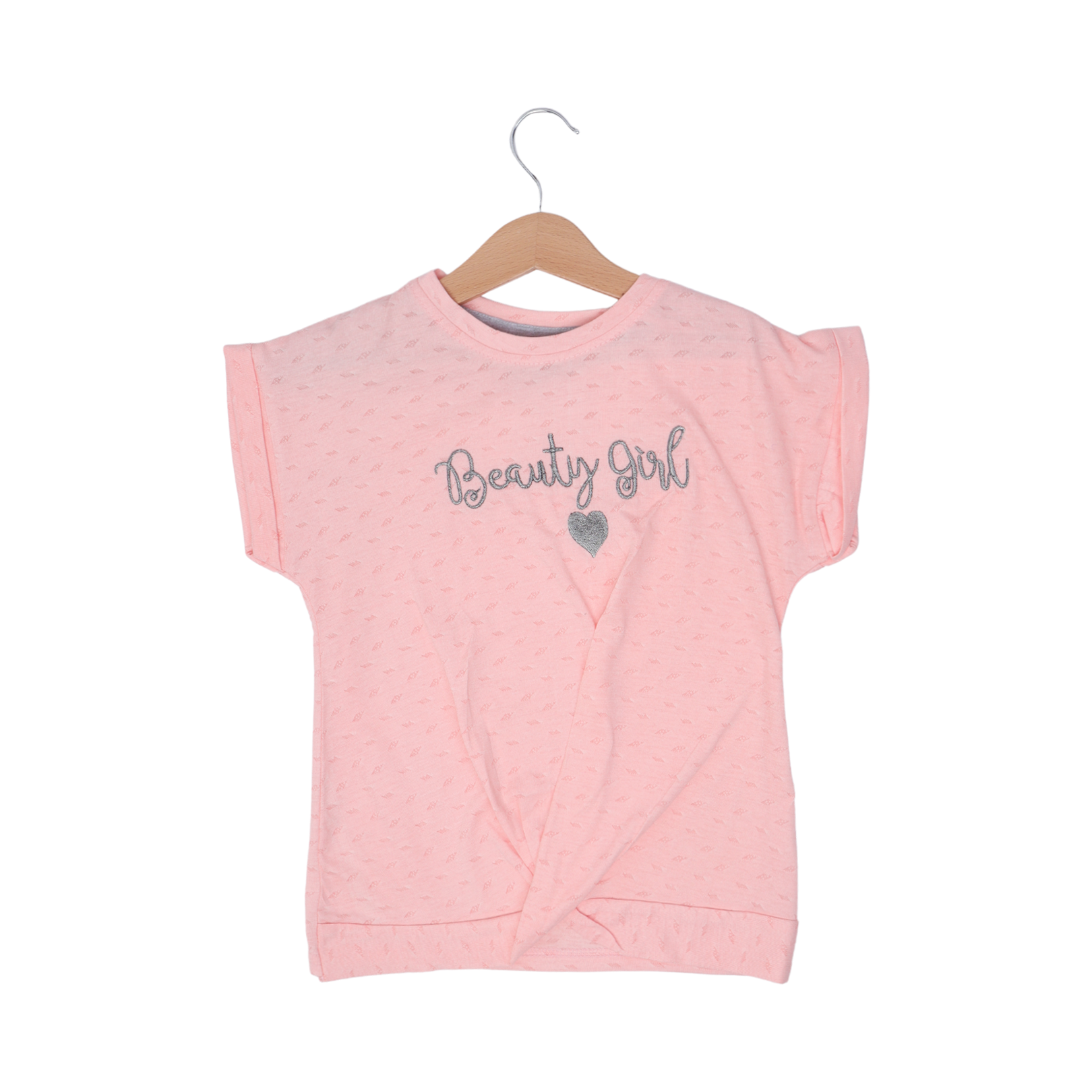 BABY PINK BEAUTY GIRL PRINTED T-SHIRT TOP FOR GIRLS Secondary image