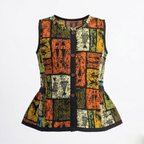 Multi Colors Sleeves Less Top Frock For Girls