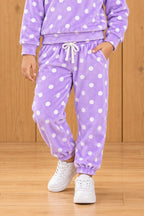 Purple Polka Dots Cozy Luxe Pajama
