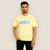 YELLOW "VICTORY" PRINT T-SHIRT FOR MEN