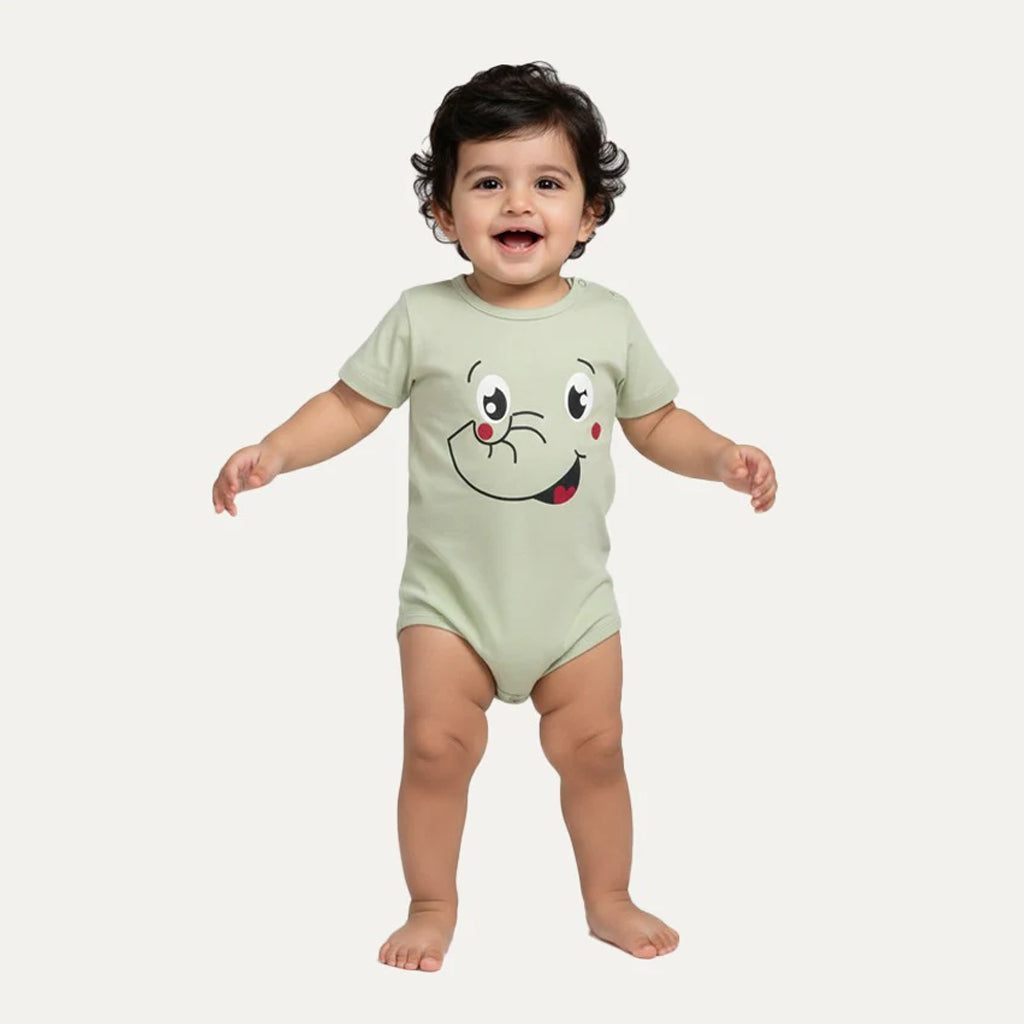8 Colors Elephant Print Half Body Romper For Summers