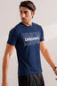 NAVY BLUE "UNKNOWN" PRINT T-SHIRT FOR MEN
