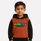 Black & Brown Roblox Print Hoodie For Unisex